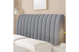 CSYBYW Velvet Bed Headboard Cover for Full Queen Cal King Size,Quilted Bed Headboard Slipcover(Dark Gray,Queen:150cm/59in)