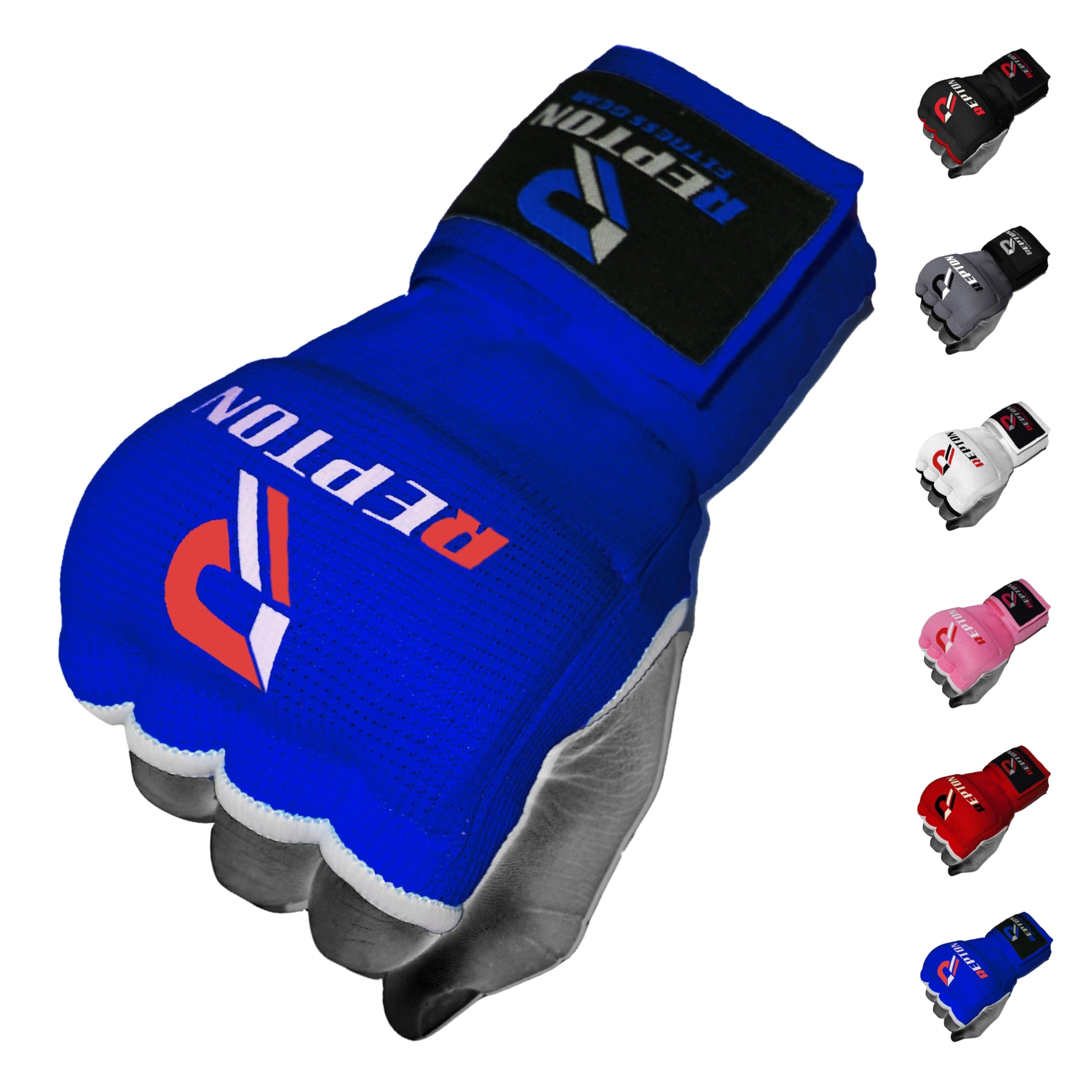 Boxing Hand Wraps Quick 100cm Long Wrist Straps Inner Gloves Boxing for Hand Protection Elasticated, Padded Fist for MMA Martial Arts Combat Gloves for Men Women and Kids (Blue, S/M)