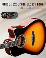 Winzz 4/4 Electro-Acoustic Guitar Sunburst 41 Inches Beginner Kit view 5