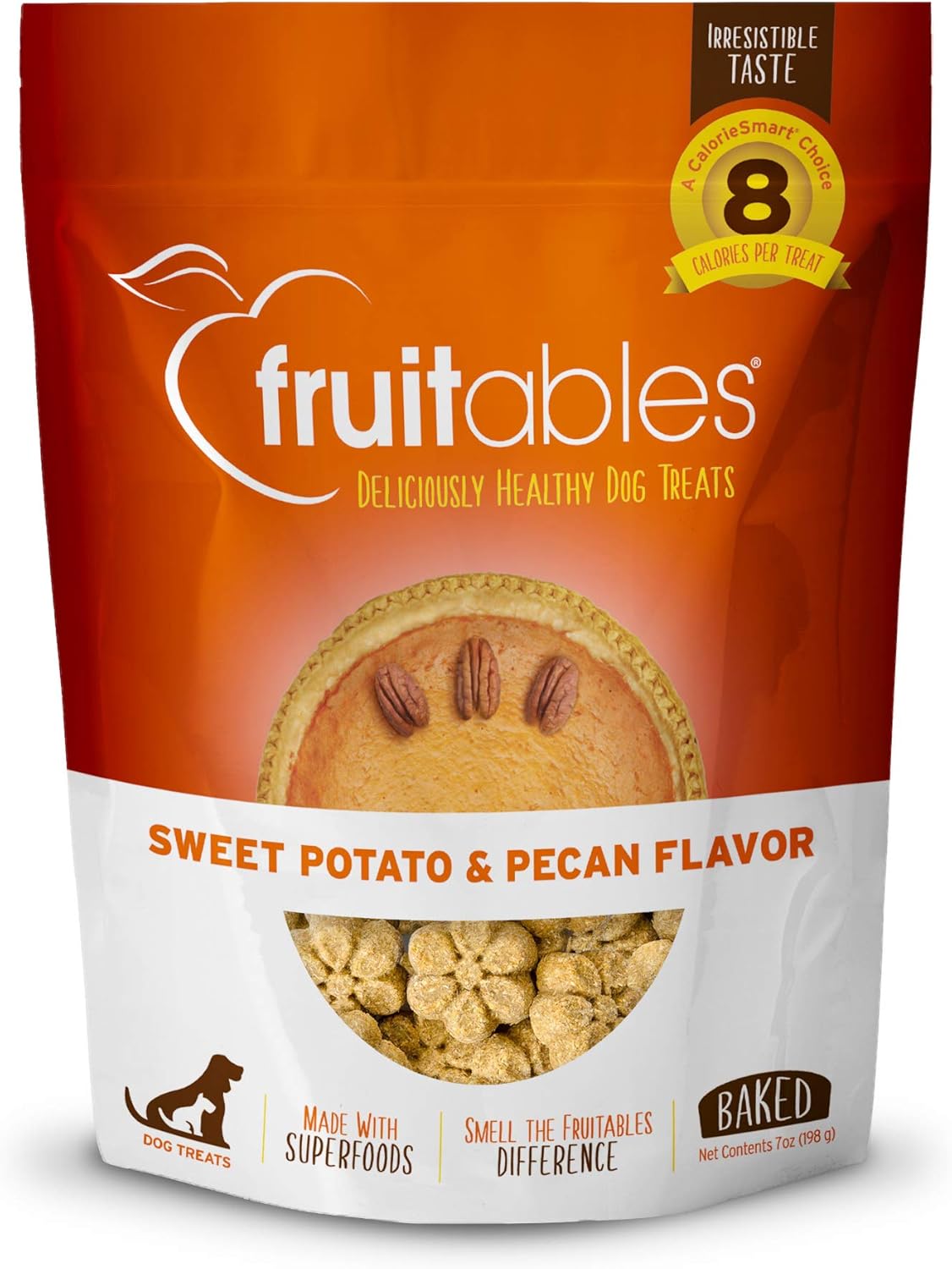 Fruitables Sweet Potato & Pecan Crunchy Dog Treats 1-7 Ounce Pouch