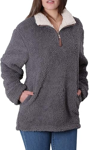 fuzzy quarter zip womens