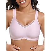 AILIVIN Wireless Bras for Women V Mesh Comfortable Seamless Bralette Supportive Tshirt Bra Breathable Push Up Everyday Bras