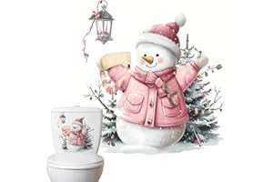 Christmas Toilet Stickers - Christmas Decoration Stickers,Home Decoration Window Decals for Apartment Lavatory Hotel Washroom