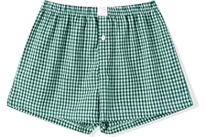 MEIWEILEYA Y2k Women Pajamas Shorts Low Rise Pj Sleep Shorts Plaid Boxer Sleeping Shorts Sleepwear Micro Bottoms Lounge Shorts