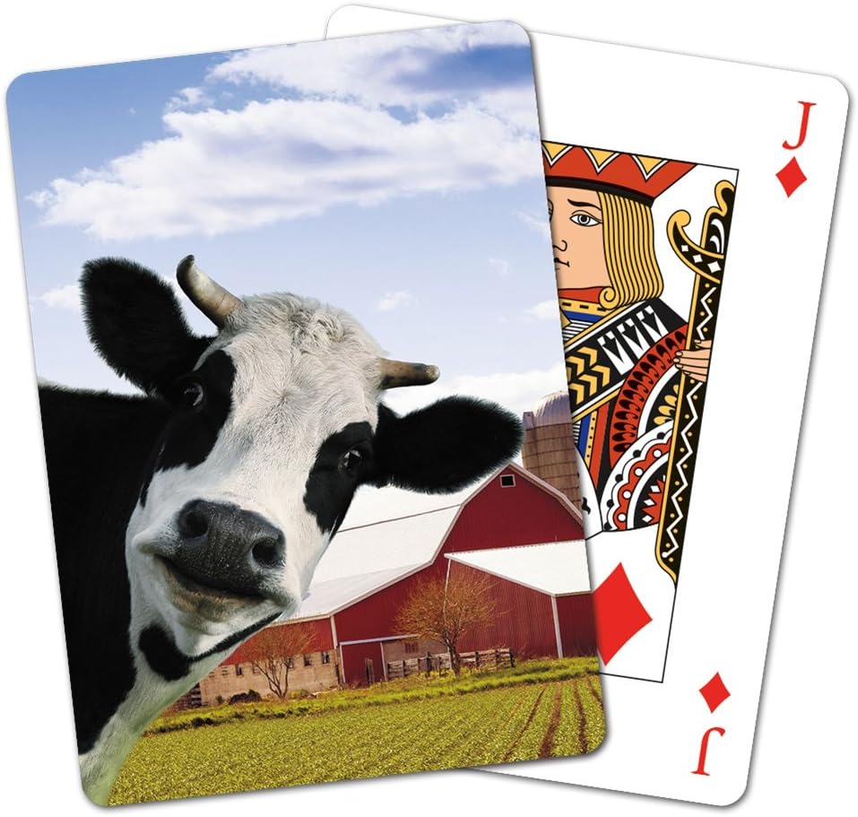 Cow Photobomb 2 5 X 0 8 X 3 5 Inches Cd Tree Free Greetings Deck Of Playing Cards Toys Games Standard Playing Card Decks