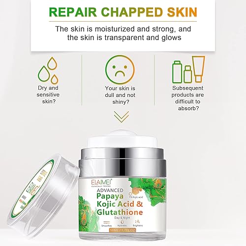 Cream for Face, Papaya Kojic Acid Glutathione Natural Skin Nourishing  Resurfacing Face Cream, Day&Night Moisturizing Skin Cream, Brighting Dark  Spots, Intensely Hydrating, Provide Elastic and Youthful in Dubai - UAE |  Whizz