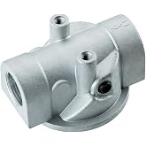 P561134 Hydraulic Filter Base, 3/4" NPT Ports, 1"-12 Thread, Hydraulic Return Line filter head Assembly Compatible with BT839-10, P551551, 51551, 1551, OB1318, P561136, AM106735, HH561134