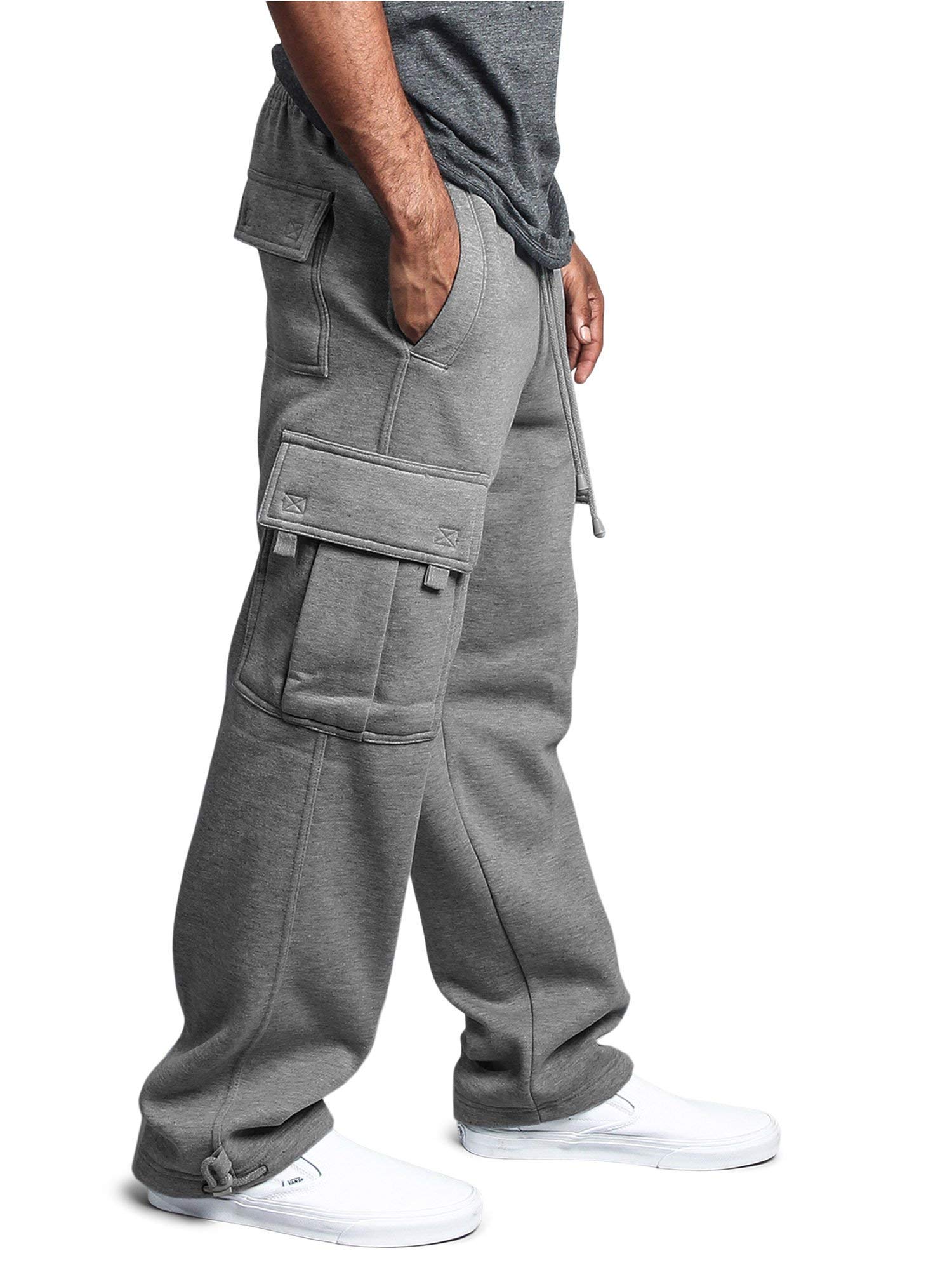 G-Style USA Men's Solid Fleece Heavyweight Cargo