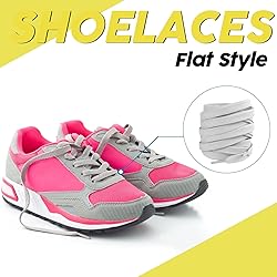 LUOFMISS 2 Pairs Flat Shoe Laces 5/16" Athletic
