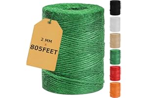 Vanhench 805ft Garden Twine, Green Twine String for Gardening Tomato Climbing Plant Tie Floristry Arts & Crafts Supplies, Hanging Planter Basket Green Twine, Greenhouse Plant Accessories (Green)