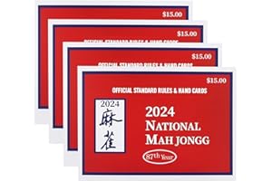 OLIBADU 2024 National Mah Jongg Cards Official Rules and Hands - Large Size - 4Pcs