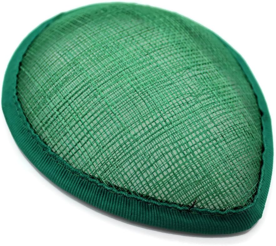 Emerald Green - Teardrop Hat Base - Sinamay Straw - Fascinator - Hat Foundation - Form - Millinery