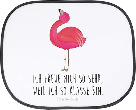 Mr Mrs Panda Familie Kinder Auto Sonnenschutz Flamingo Stolz Mit Spruch Farbe Weiss Amazon De Kuche Haushalt