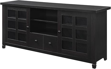 Amazon Com Convenience Concepts Newport Park Lane 60 Tv Stand Espresso Furniture Decor