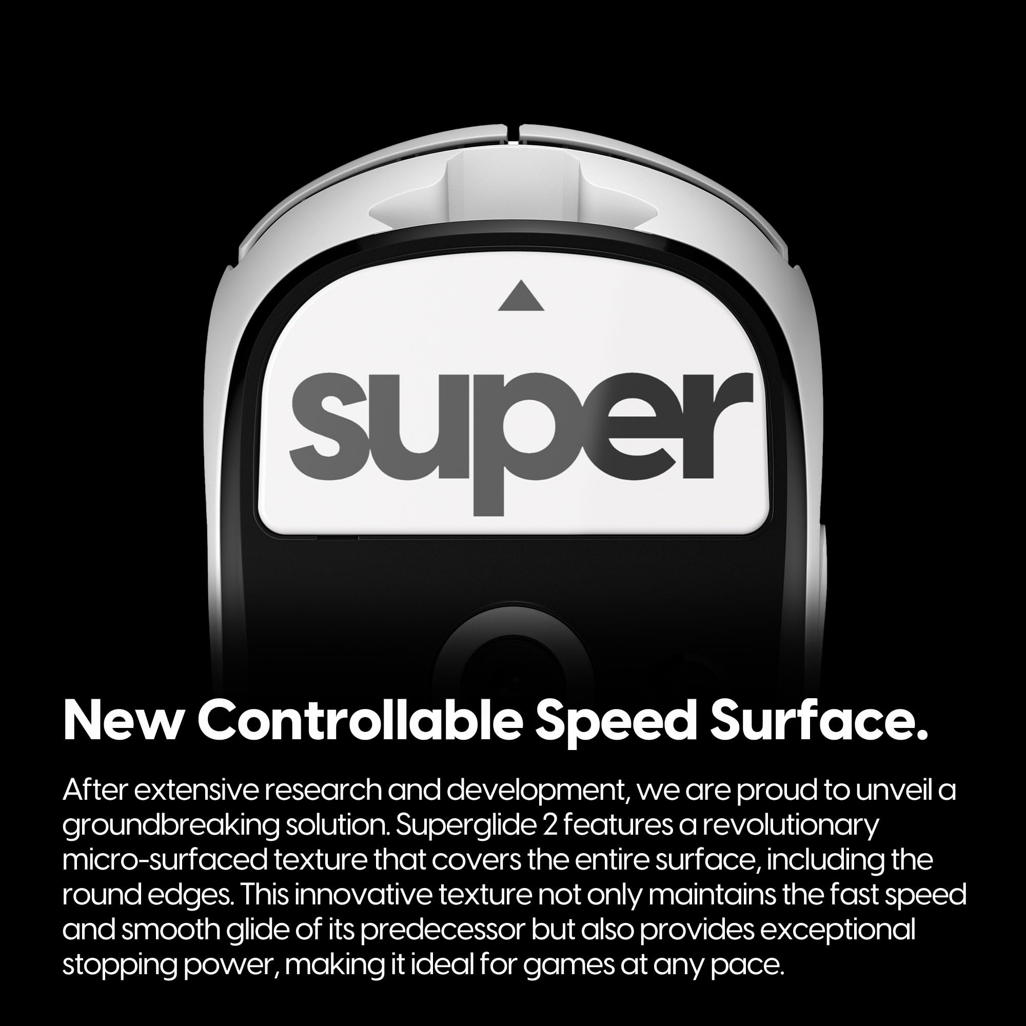 Superglide Glass Mouse Skates for Logitech G Pro X Superlight 2 (Type-C, White) - Ultra Smooth Glide, Durable Glass Mouse Feet