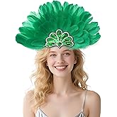 Wildarms Women's Feather Headpieces Sequin Headdress - Carnival Wedding Halloween Masquerade Party Cosplay Costume Accessory