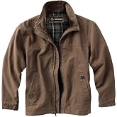 DRI Duck Maverick Men's Cotton Canvas Hoodless Work Jacket, 5028, XLarge-Tall, Field Khaki
