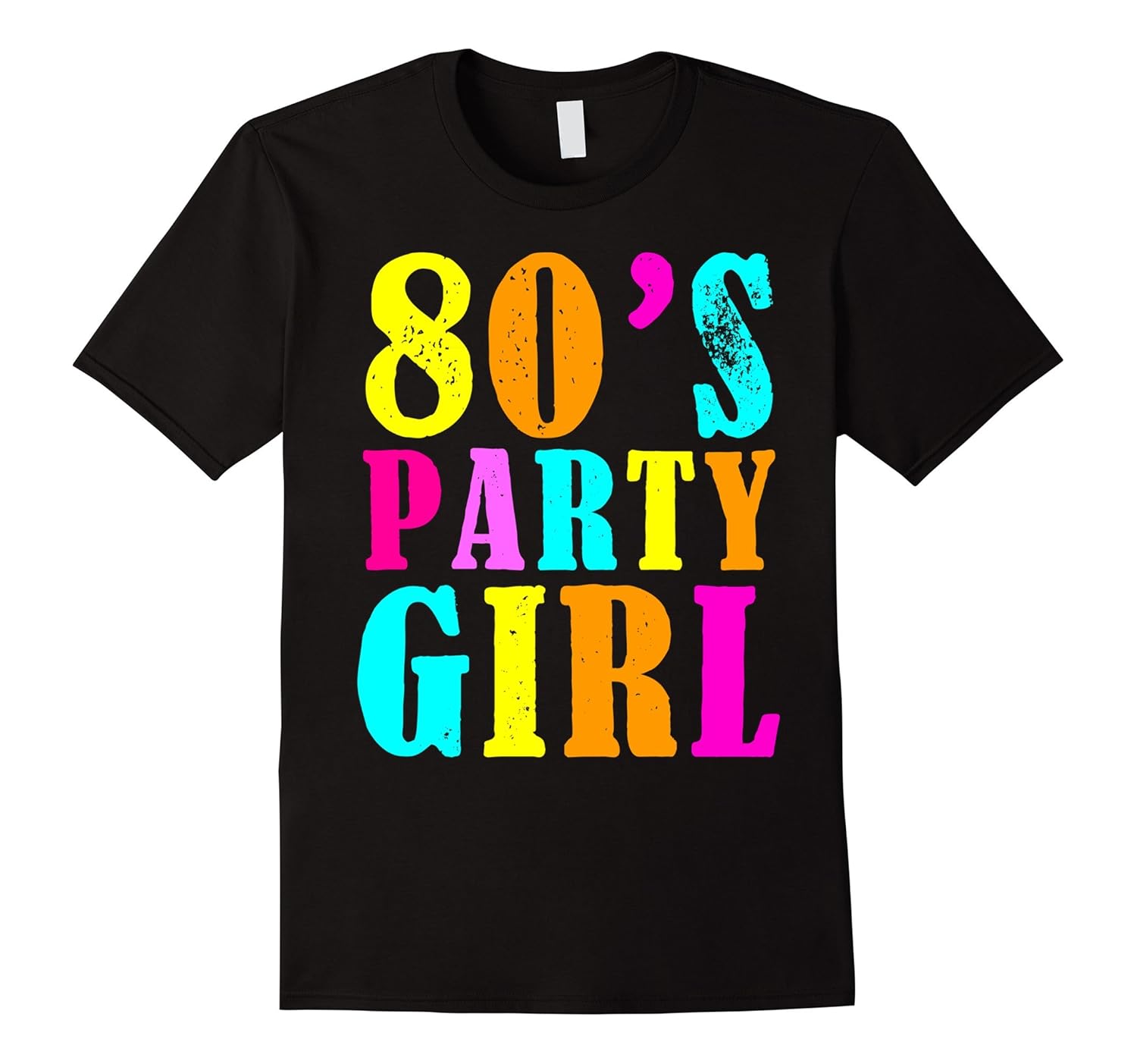 I Love 80s Tees 80's Party Girl Retro Vintage Neon T Shirt-ANZ