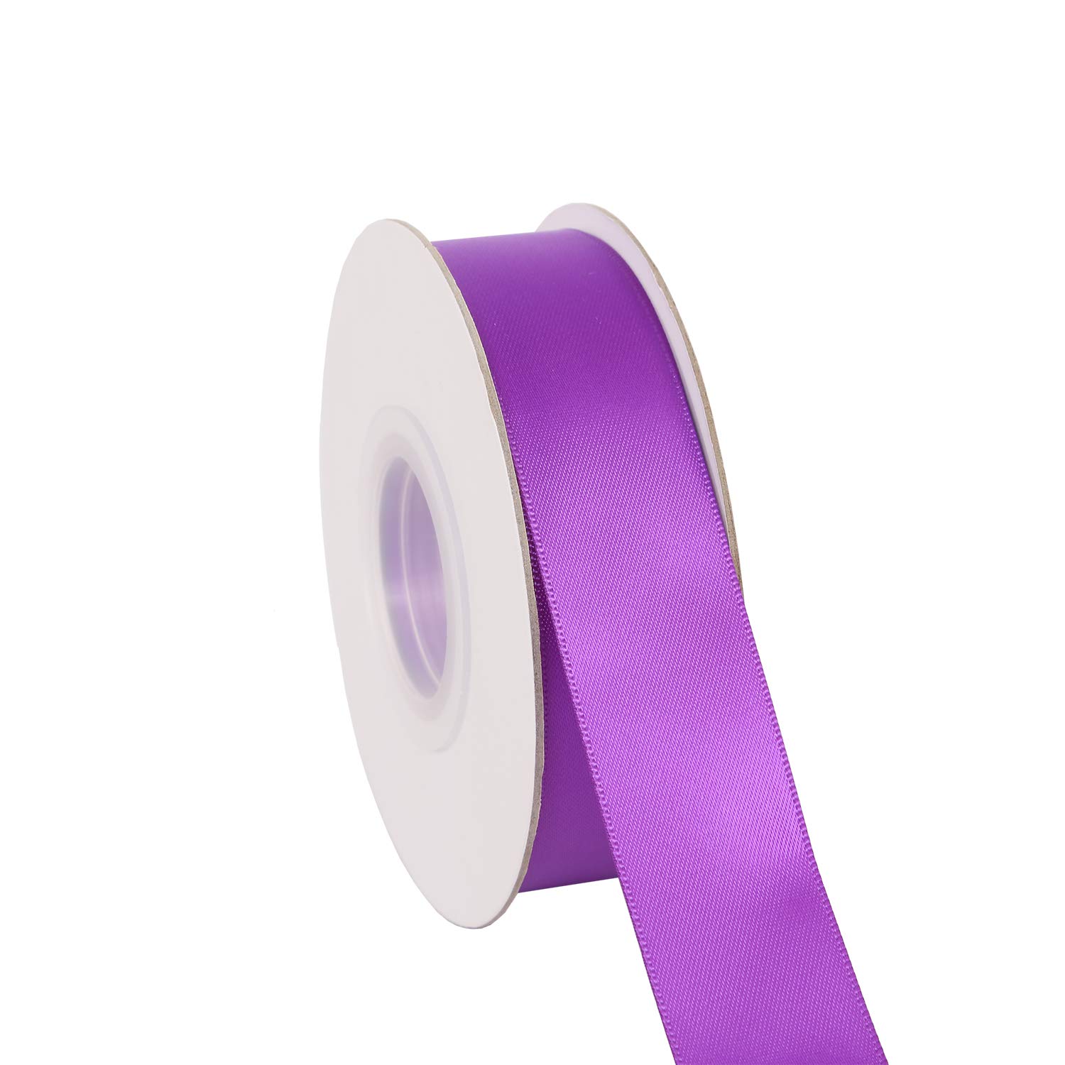 Ribbonitlux 25mm Wide Double Face Satin Ribbon 22 Meters (465-Purple, Set for Gift Wrapping, Party Decor, Sewing Applications, Wedding and Craft