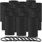 Liliful 400 Pcs Silicone Wristbands Solid Color Silicone Bracelets Blank Rubber Sports Rubber Wristbands Bracelets Stretch Bands for Adults Men Women Teen(Black)