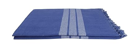 Saagar Tex 200 TC Pure Cotton Single Bedsheet - Blue