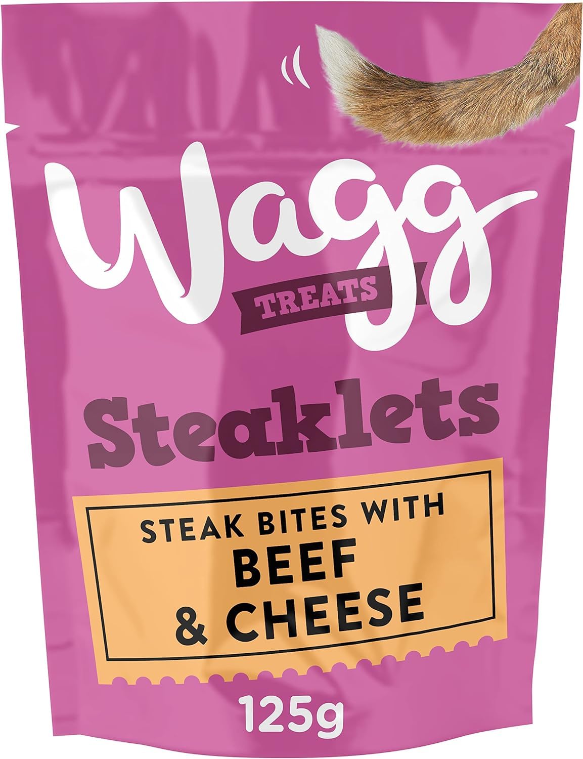 Wagg Steaklets Steak Bites Beef & Cheese Dog Treats 125g (Pack of 7) - Oven Baked — image 1