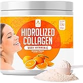 AV Orange Hydrolyzed Grass Fed Collagen with Vitamin C | Powder Supplement | Non-GMO Verified – 198gr