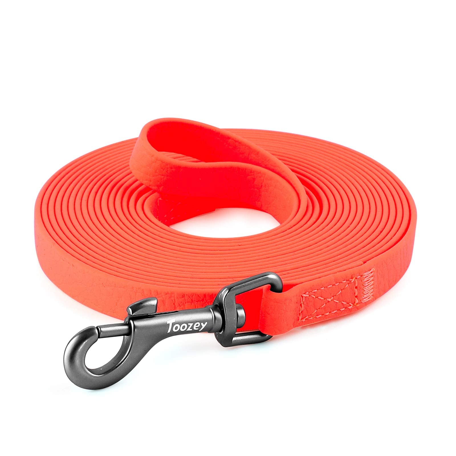 Toozey Dog Training Lead, 10m Long Waterproof Leash with Hand Loop and Mesh Bag, Durable for Small to Large Dogs, Orange — image 1