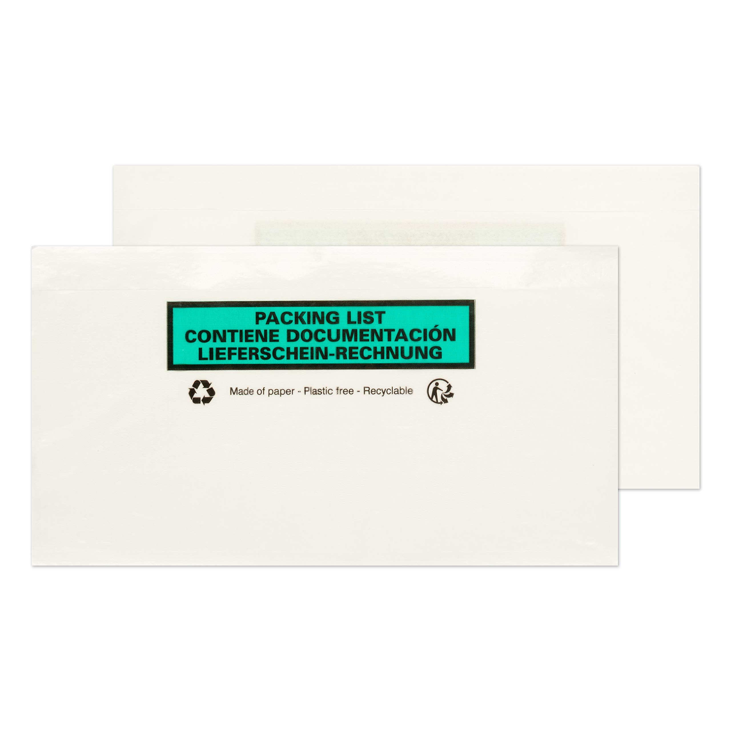 Blake Plastic Free 235 x 132 mm Paper Printed Document Enclosed Wallets (PAPDE32) Pack of 1000