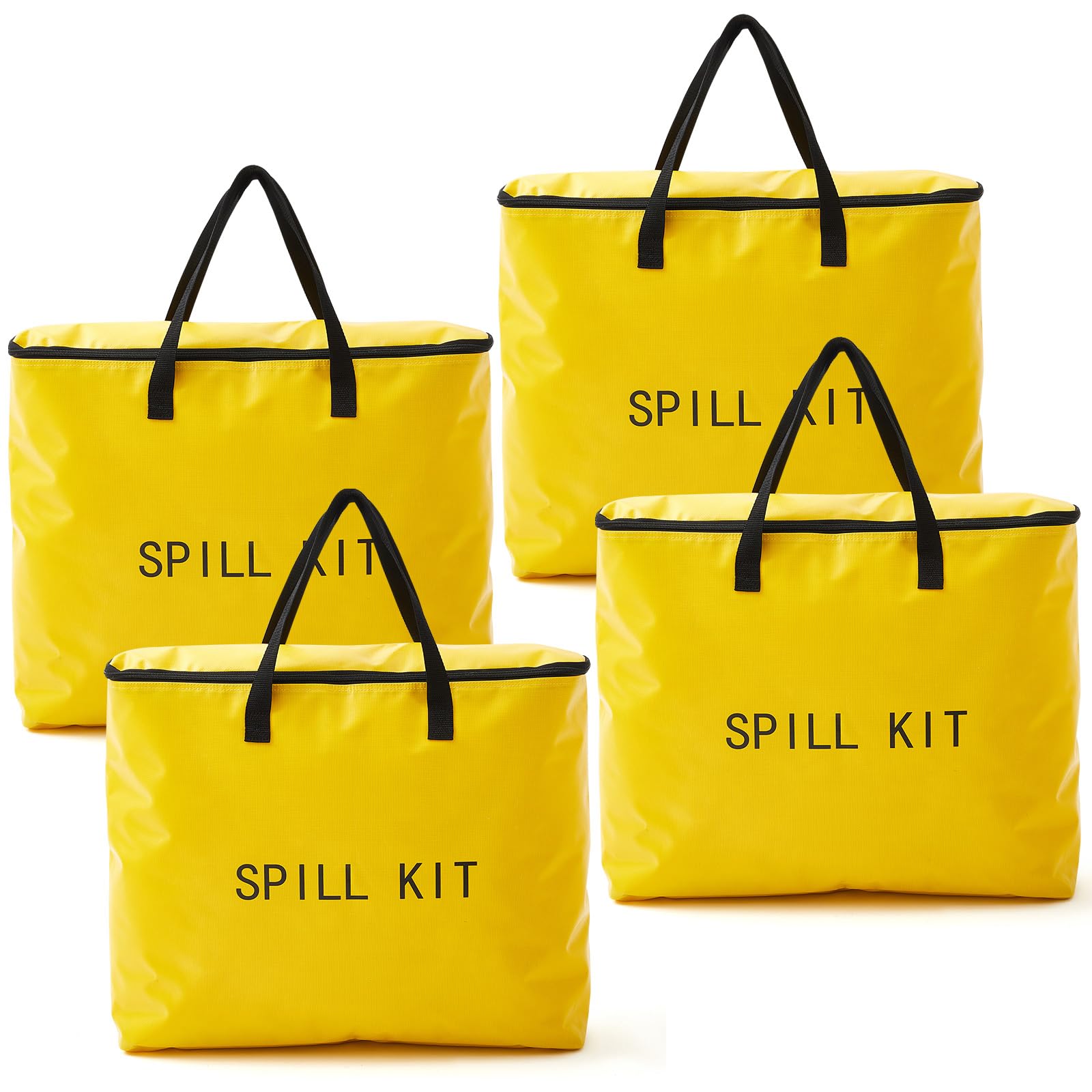 Photo 1 of Dansydaisy 4 Pcs Spill Yellow Portable Bag kit Only, Universal Portable Emergency Yellow Duffle Spill Bag, 20 x 17 x 5 Inches, No Other Leak Handling Accessories are Included