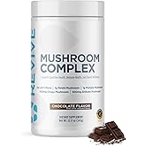 Revive MD Mushroom Powder, Chocolate - Mushroom Supplement Supports Focus, Cognitive, Immune & Brain Health with a Blend of Lion's Mane, Reishi, Chaga, Shiitake & Maitake - Gluten-Free (30 Servings)