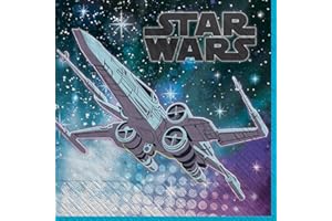 amscan 16 Pieces ''Galaxy of Adventures'' Star Warsâ„¢ Luncheon Napkins Party Supply, 6 1/2" x 6 1/2"