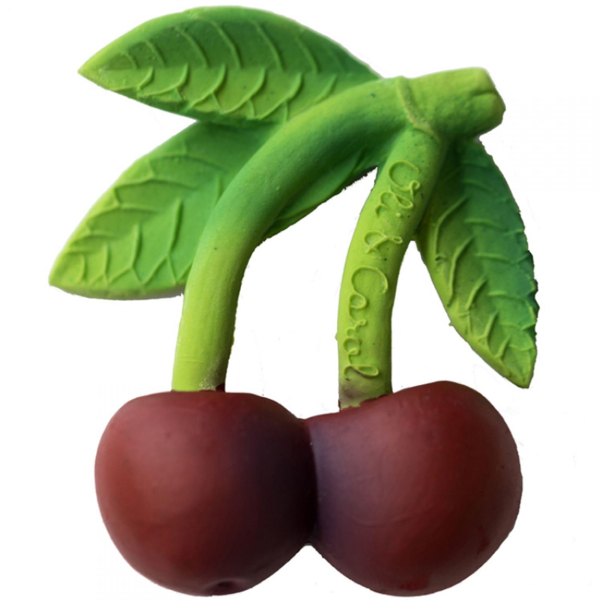 Oli & Carol - Natural Rubber Baby Teether, Mery The Cherry, 10 cm