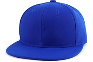 Trendy Apparel Shop Infant to Youth Plain Structured Flatbill Snapback Cap