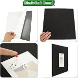 JMIATRY 6 Black Cork Board Tiles Large Square 30cm Self-Adhesive Wall Pin Board view 4
