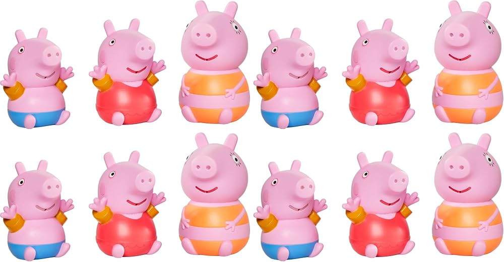 Toomies Peppa Pig Bath Toys Mummy Pig George Squirters 3 Pack