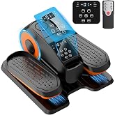 HTM Under Desk Elliptical Machine - Electric Elliptical Exerciser for Seniors, Pedal Exerciser 12 Speeds Portable Seated Pedal Exerciser with Remote Control Home Workout Exercise Equipment