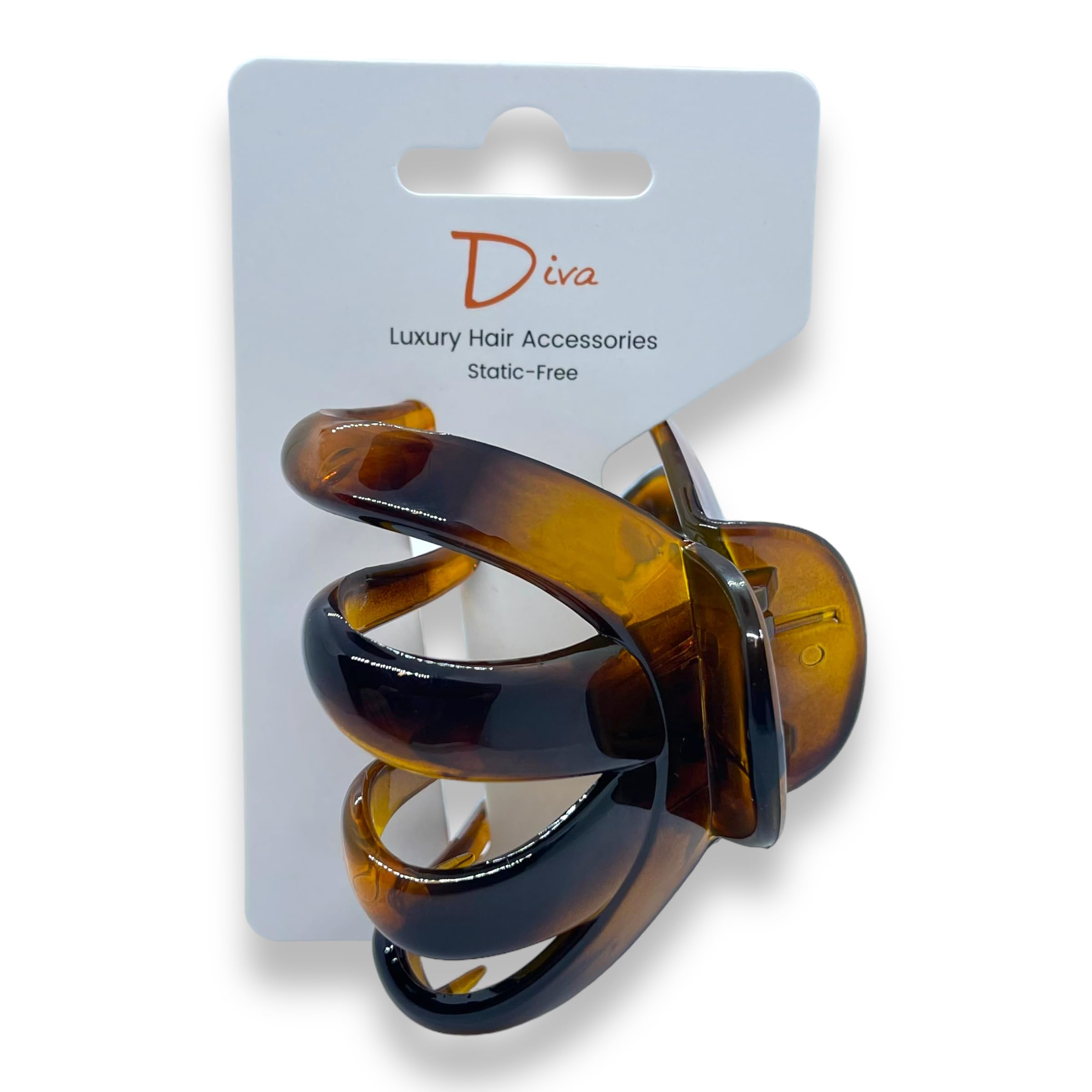 Diva Octopus Elegant & Premium Hair Claw Clip | All Hair Types Thick & Thin | Quality Materials | Chic & Fashionable | Durable Grip & Secure Hold (Gold Tortoiseshell, 11.5 CM / 4.5 INCH)