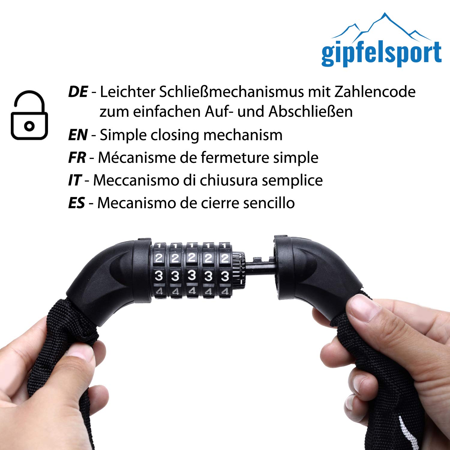gipfelsport Catena antifurto Nero
