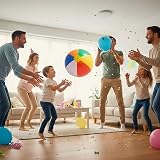 SHATCHI 24 Inch Inflatable Rainbow Beach Ball Multicolor Pool Toy view 9