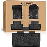 LASFIT Floor Mats Cargo Liner for Ford Bronco 2-Door 2026 2025 2024 2023 2022 2021(Not for Bronco Sport) All Weather Custom Fit TPE Car Mats, Front Rear Rows and Trunk Mat, 4pcs Black
