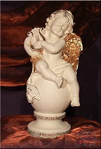 Diseño de ángel con Arpa con diseño de amor de la escultura de la bola