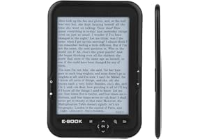 6'' Portable E-Paper with 800x600 Resolution+Audio Player, E-Reader E-Book Reader with Electronic Ink Screen Available in 29 