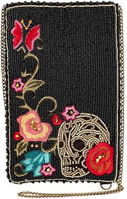 black beaded crossbody bag