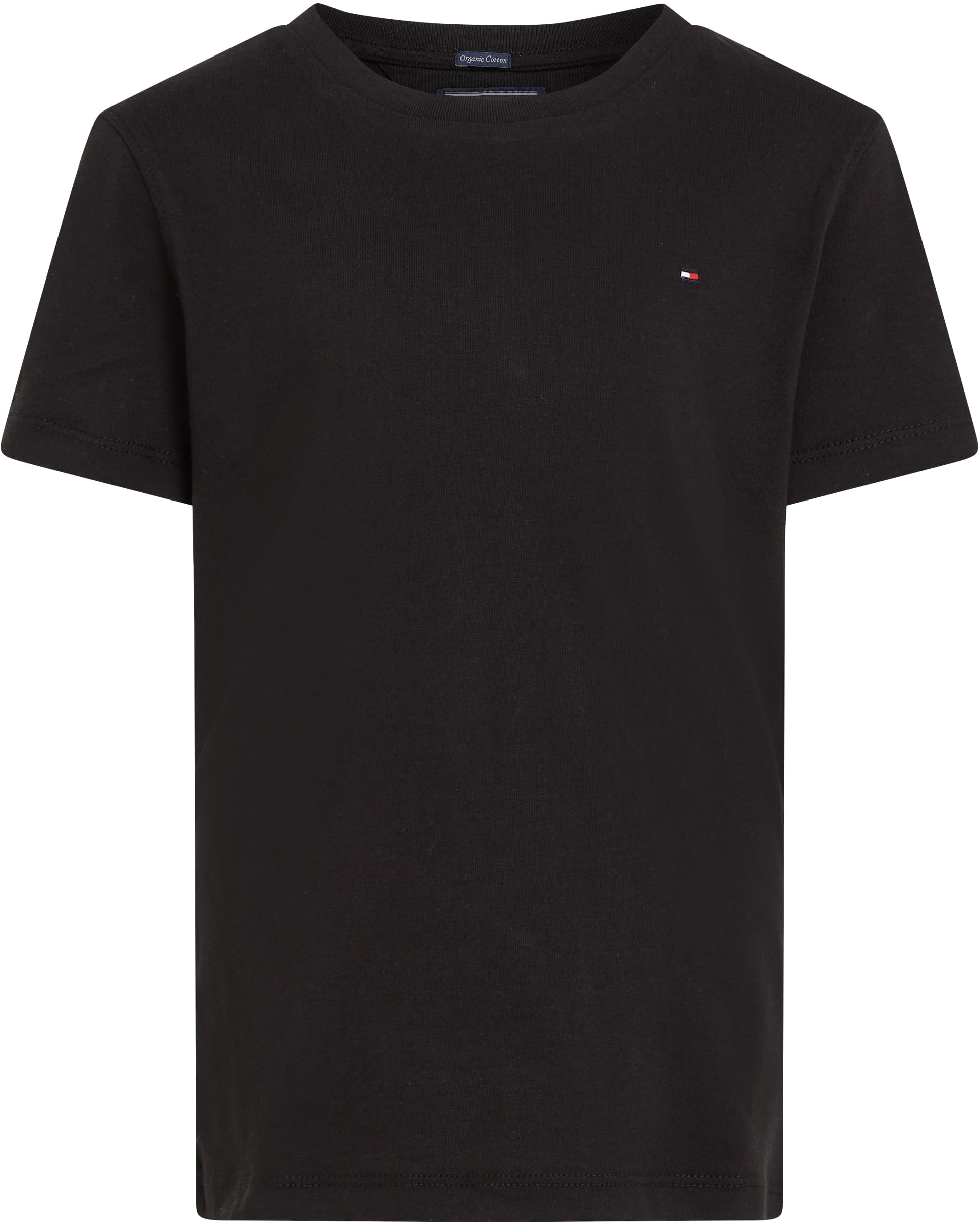 Tommy Hilfiger Jungen Boys Basic Cn Knit S/S Kb0kb04140 Kurzarm Strickoberteile, Schwarz (Meteorite), 8 Jahre EU
