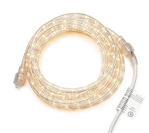 Darice 18’ Long Rope Light Set – 216 Bright Lights for Indoor or Outdoor Use – Flexible Clear Tube Light Makes Decorating Fast and Easy – Connect Up to 16 Sets – 36 Watts, 120V (1 18’ Piece Per Pack)