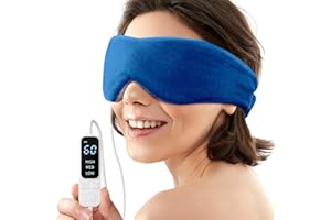 YFONG Heated Eye Mask, Warm Eye Compress Mask for Dry Eyes, USB Electric Eye Heating Pad with Temperature & Timer Control, Dry Eye Mask for Relax & Reduce Eye Strain Dark Circle Dry Eye Improve Sleep