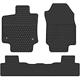 San Auto Car Floor Mats Custom Fit for Toyota RAV4 (NO Hybrid) 2019 2020 2021 2022 2023 2024 2025 Full Black Rubber Auto Liners Set All Weather Protection Heavy Duty Odorless