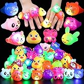 Maegawa 25 Pc Light Up Rings Party Favors for Kids 4-8, Treasure Chest, Prize Box Toys For Classroom, Carnival Prizes, Pinata Filler Goodie Bag Stuffers, Birthday Gifts for Boys Girls Age 8-12