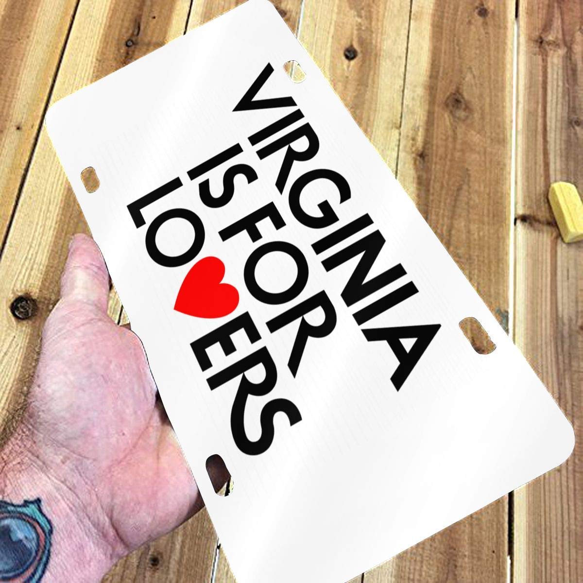 Virginia is for Lovers 6 X 12 inch mchmcgm Car Tag Etichetta Auto License Plate Personalized Aluminum License Plate Front License Plate